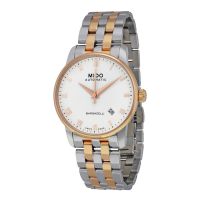 Mido Baroncelli Automatic White Dial Two-tone Mens Watch