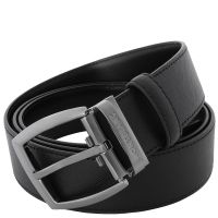 Montblanc Black 35 mm Saffiano Printed Leather Belt