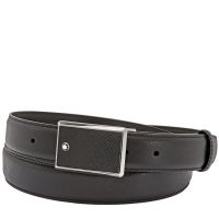 Montblanc Black Saffiano Leather Belt