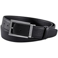 Montblanc Black Westside Leather Belt