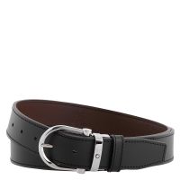 Montblanc Reversible Leather Belt with Horseshoe Buckle