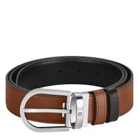 Montblanc Sartorial Leather Horseshoe 35mm Reversible Belt