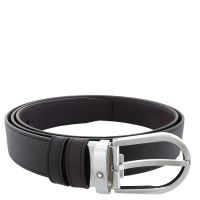 Montblanc Sartorial Leather Horseshoe Buckle Reversible Belt