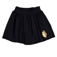 Moschino Girls Logo-Print Curved Hem Skirt