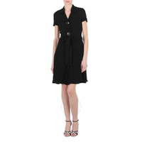 Moschino Ladies Black Short-Sleeved Mini Shirt Dress