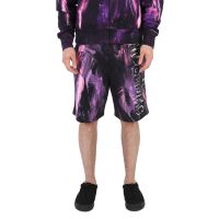 Moschino Mens Painted Effect Print Fleece Shorts