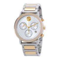 Movado Bold Evolution Chronograph Quartz Silver Dial Two-Tone Mens Watch
