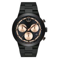 Movado Bold Quartz Black Dial Mens Watch