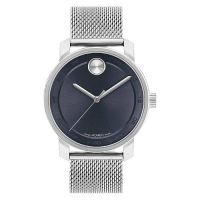 Movado Bold Quartz Blue Sunray Dial Mens Watch