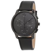 Movado Bold Thin Chronograph Quartz Black Dial Mens Watch