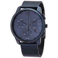 Movado Bold Thin Chronograph Quartz Blue Dial Mens Watch