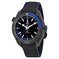 Omega Seamaster Planet Ocean Automatic Batman Bezel Mens Watch