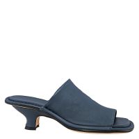 By Far Open Box - Ladies Frankie Cobalto Leather Heeled Sandals