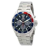 Orient Mako Solar Chronograph Blue Dial Mens Watch