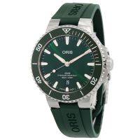 Oris Aquis Date Automatic Crystal Green Dial Mens Watch