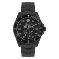 Philipp Plein The Skull Diver Quartz Black Dial Mens Watch