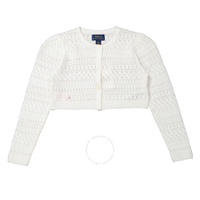 Polo Ralph Lauren Girls White Cropped Knitted Cardigan