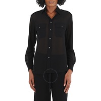 Polo Ralph Lauren Ladies Sheer Chest Pocket Blouse