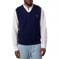Polo Ralph Lauren Mens Aran-Knit Cotton Sweater Vest