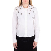 Rabanne Haut Floral-Embellished Poplin Shirt