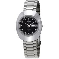 Rado Diastar Black Dial Stainless Steel Mens Watch