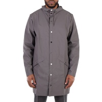 Rains Grey Lightweight Waterproof Long Jacket