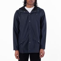 Rains Navy Waterproof Hooded Rain Jacket