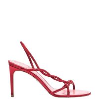 Rene Caovilla Round Toe Braid Red Sandal