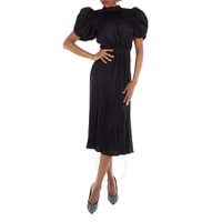 Rotate Ladies Black Puff Sleeve Midi Dress
