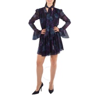 Rotate Ladies Parachute Purple Chiffon Flowy Mini Dress