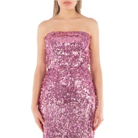 Rotate Ladies Pink Sequin Crop Top