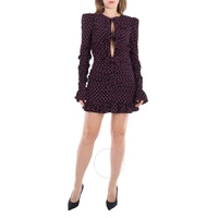 Rotate Ladies Purple Jacquard Mini Dress