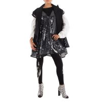 Sacai Ladies Layered Blazer Vest With Sequined Dress