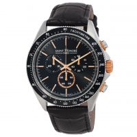 Saint Honore Paris Le Bourget Chronograph Quartz Black Dial Mens Watch