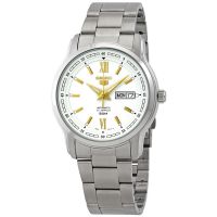 Seiko 5 Automatic White Dial Stainless Steel Mens Watch