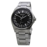 Seiko Classic Quartz Black Dial Mens Watch