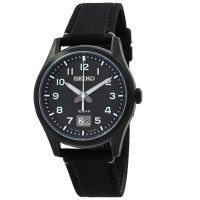 Seiko Classic Quartz Black Dial Mens Watch