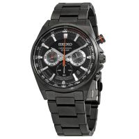 Seiko Essentials Chronograph Quartz Black Dial Mens Watch