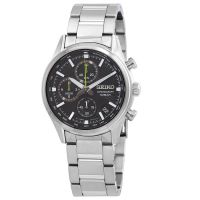 Seiko Dress Chronograph Quartz Black Dial Mens Watch