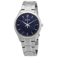 Seiko Essentials Quartz Blue Dial Stainless Steel Mens Watch