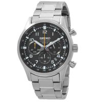 Seiko Sport Chronograph Quartz Black Dial Mens Watch