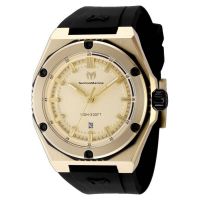 Technomarine Coral Quartz Gold Dial Mens Watch