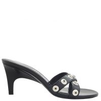 The Attico Black Cosmo Eco-Patent Sandals