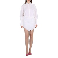The Attico Ladies White Long-Sleeved Hatty Mini Dress
