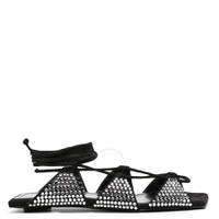 The Attico Tatc Crystal-Embellished Renee Flat Sandal