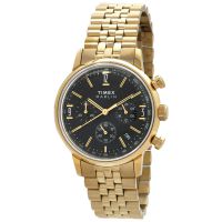 Timex Marlin Chronograph Quartz Black Dial Mens Watch