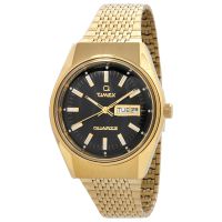 Timex Q Falcon Eye Quartz Black Dial Mens Watch
