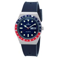 Timex Q Quartz Blue Dial Pepsi Bezel Mens Watch TW2V32100