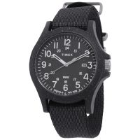 Timex Reclaim Ocean Quartz Black Dial Mens Watch