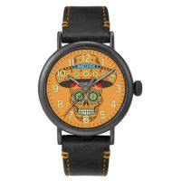 Timex Standard Dia De Los Muerto Quartz Orange Dial Mens Watch